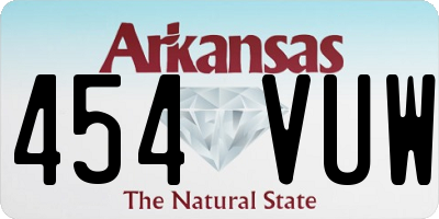 AR license plate 454VUW