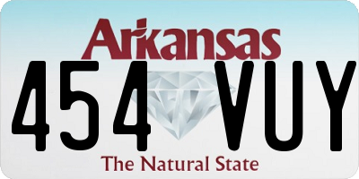 AR license plate 454VUY
