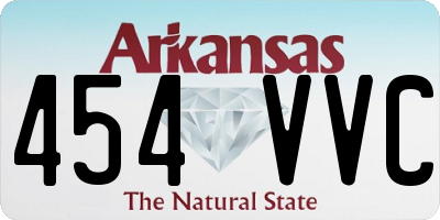 AR license plate 454VVC