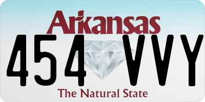 AR license plate 454VVY