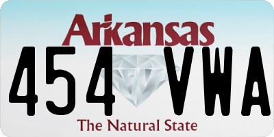 AR license plate 454VWA