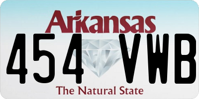 AR license plate 454VWB