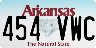 AR license plate 454VWC