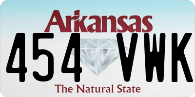 AR license plate 454VWK