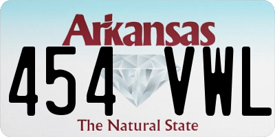 AR license plate 454VWL