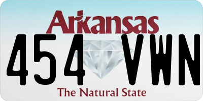 AR license plate 454VWN