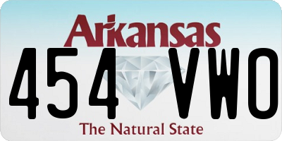 AR license plate 454VWO