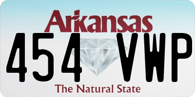 AR license plate 454VWP