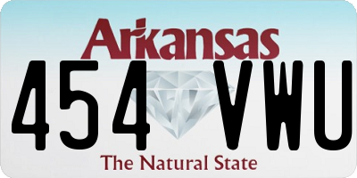 AR license plate 454VWU