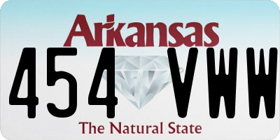 AR license plate 454VWW