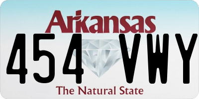 AR license plate 454VWY