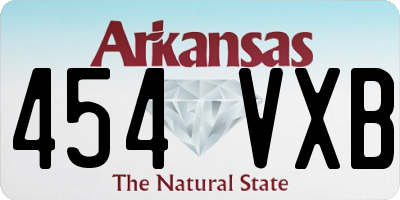 AR license plate 454VXB