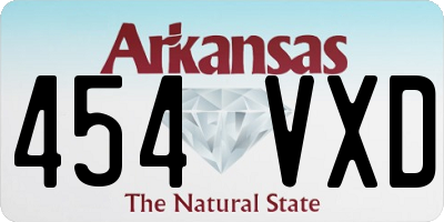 AR license plate 454VXD