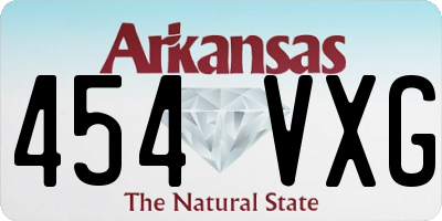 AR license plate 454VXG