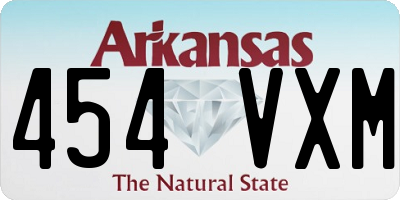 AR license plate 454VXM