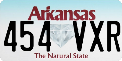 AR license plate 454VXR