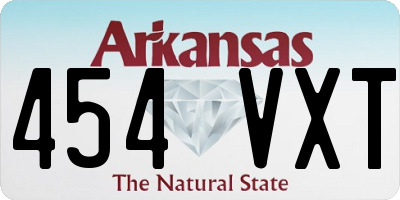 AR license plate 454VXT