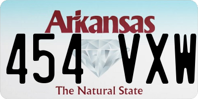 AR license plate 454VXW