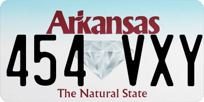 AR license plate 454VXY
