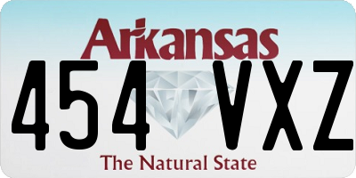 AR license plate 454VXZ