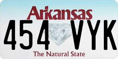 AR license plate 454VYK