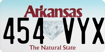 AR license plate 454VYX