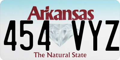 AR license plate 454VYZ