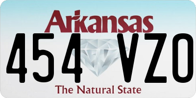 AR license plate 454VZO