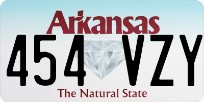 AR license plate 454VZY