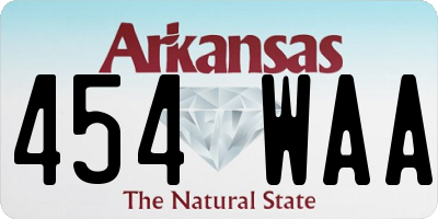 AR license plate 454WAA