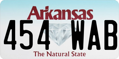AR license plate 454WAB