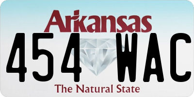 AR license plate 454WAC