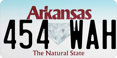 AR license plate 454WAH