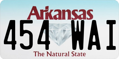 AR license plate 454WAI