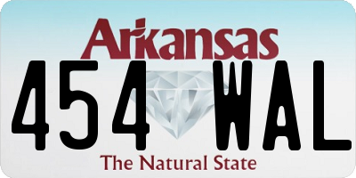 AR license plate 454WAL