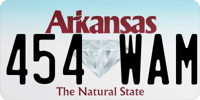 AR license plate 454WAM