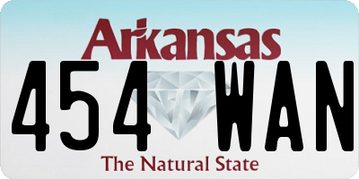 AR license plate 454WAN