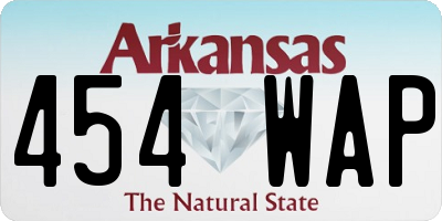 AR license plate 454WAP