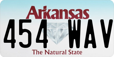 AR license plate 454WAV