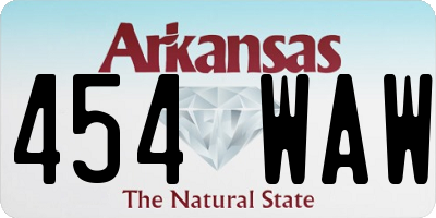 AR license plate 454WAW