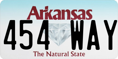 AR license plate 454WAY