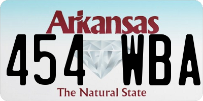AR license plate 454WBA