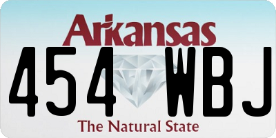AR license plate 454WBJ
