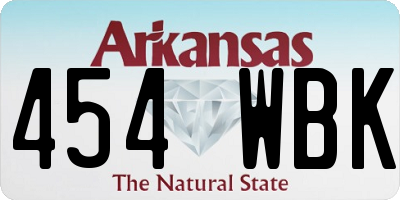 AR license plate 454WBK