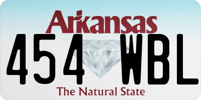 AR license plate 454WBL
