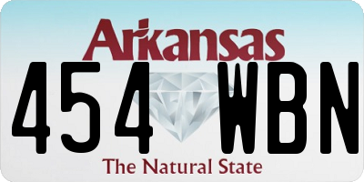 AR license plate 454WBN