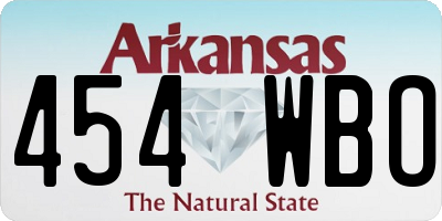 AR license plate 454WBO