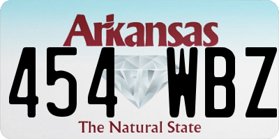 AR license plate 454WBZ