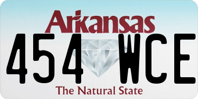 AR license plate 454WCE