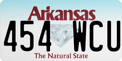 AR license plate 454WCU